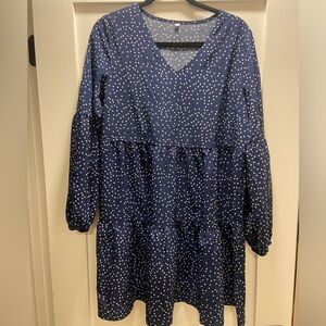 Women’s navy long sleeve dress